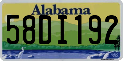 AL license plate 58DI192