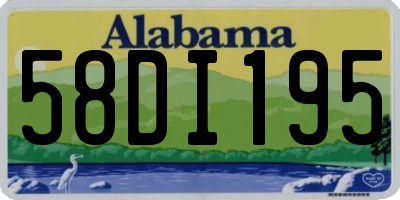 AL license plate 58DI195