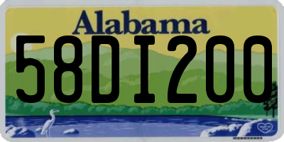 AL license plate 58DI200