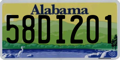 AL license plate 58DI201