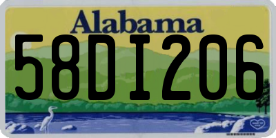 AL license plate 58DI206