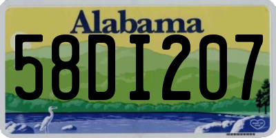 AL license plate 58DI207