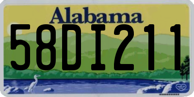AL license plate 58DI211