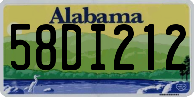 AL license plate 58DI212