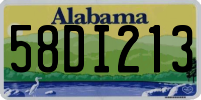 AL license plate 58DI213