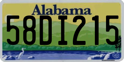 AL license plate 58DI215