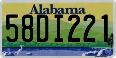 AL license plate 58DI221