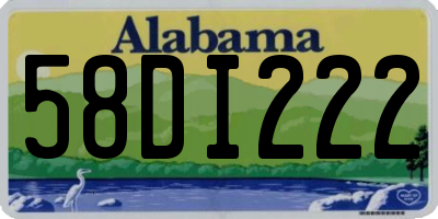 AL license plate 58DI222
