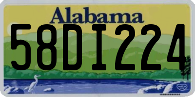 AL license plate 58DI224