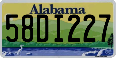 AL license plate 58DI227