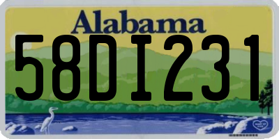 AL license plate 58DI231