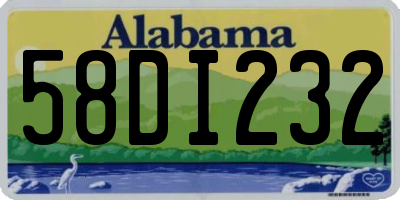 AL license plate 58DI232