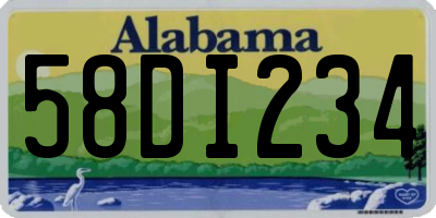 AL license plate 58DI234