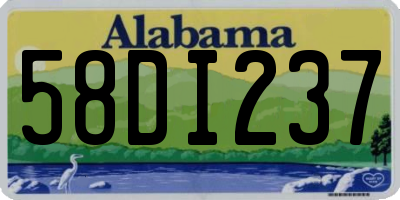 AL license plate 58DI237
