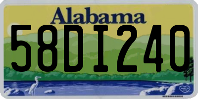 AL license plate 58DI240
