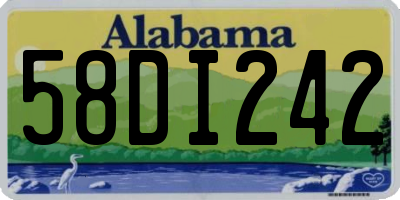 AL license plate 58DI242