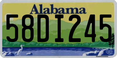 AL license plate 58DI245