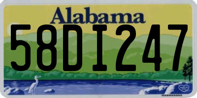 AL license plate 58DI247