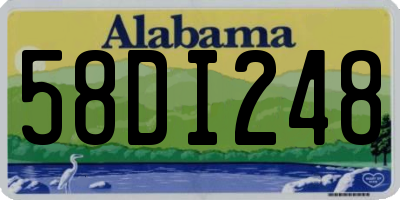 AL license plate 58DI248