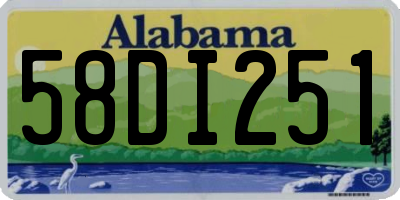AL license plate 58DI251