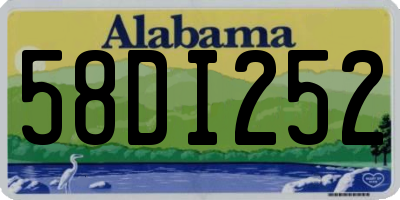 AL license plate 58DI252