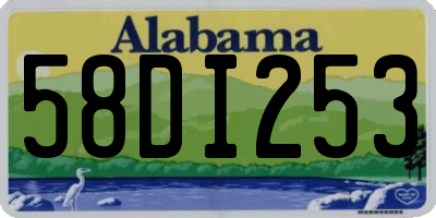 AL license plate 58DI253