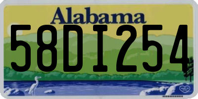 AL license plate 58DI254