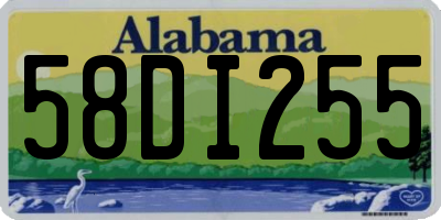 AL license plate 58DI255