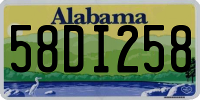 AL license plate 58DI258