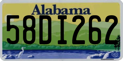 AL license plate 58DI262