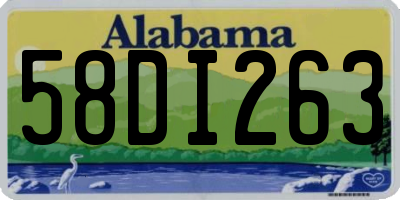 AL license plate 58DI263