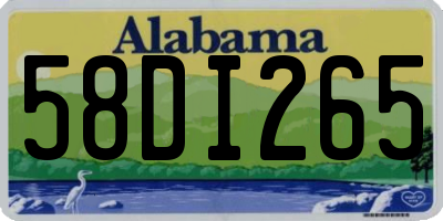 AL license plate 58DI265