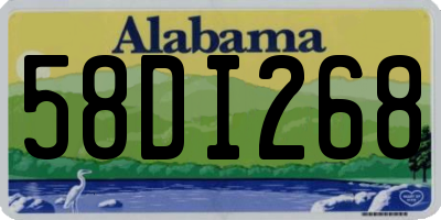 AL license plate 58DI268