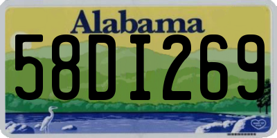 AL license plate 58DI269