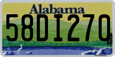 AL license plate 58DI270