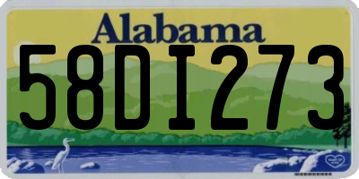 AL license plate 58DI273