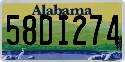 AL license plate 58DI274