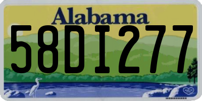AL license plate 58DI277