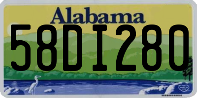 AL license plate 58DI280