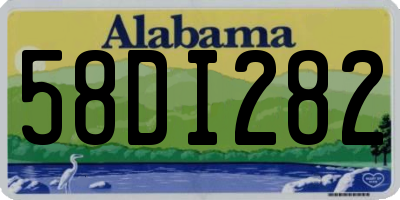 AL license plate 58DI282