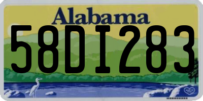 AL license plate 58DI283