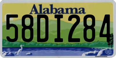 AL license plate 58DI284
