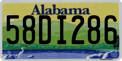 AL license plate 58DI286