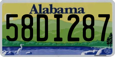 AL license plate 58DI287
