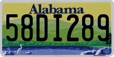 AL license plate 58DI289
