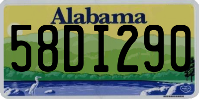 AL license plate 58DI290