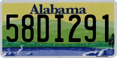 AL license plate 58DI291