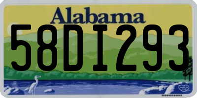 AL license plate 58DI293