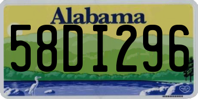 AL license plate 58DI296