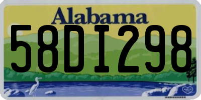 AL license plate 58DI298